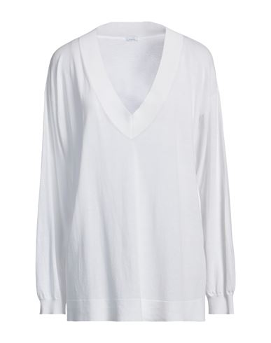 Malo Woman Sweater White Size L Cotton In White