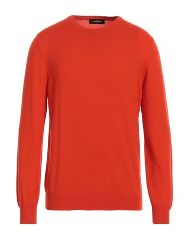 Gran Sasso Man Sweater Orange Size 46 Cashmere In Orange