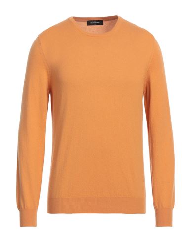 Gran Sasso Man Sweater Mandarin Size 46 Cashmere In Orange