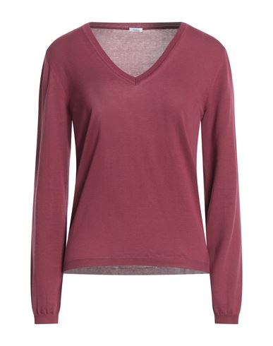 MALO MALO WOMAN SWEATER GARNET SIZE 8 COTTON 