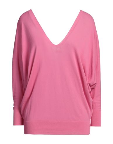 MALO MALO WOMAN SWEATER FUCHSIA SIZE XS COTTON 