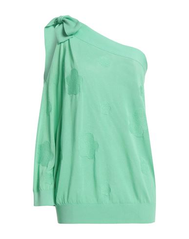 MALO MALO WOMAN SWEATER LIGHT GREEN SIZE M COTTON 