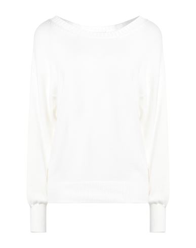 MALO MALO WOMAN SWEATER WHITE SIZE 4 COTTON 