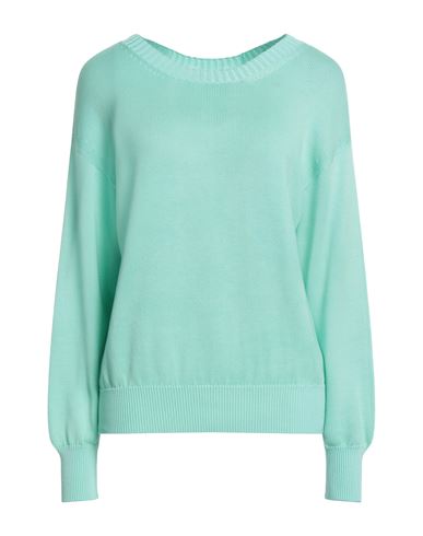 MALO MALO WOMAN SWEATER LIGHT GREEN SIZE 4 COTTON 