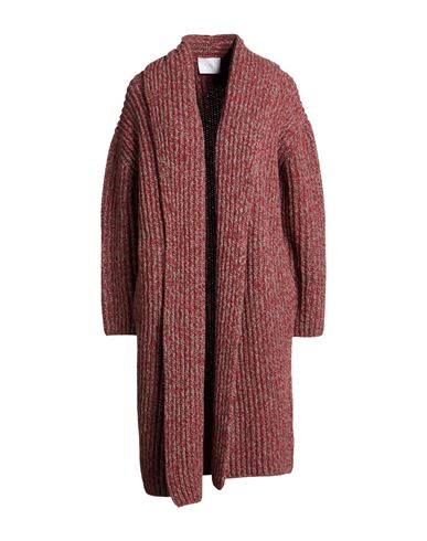 Fedeli Woman Cardigan Red Size S Alpaca Wool, Virgin Wool In Burgundy
