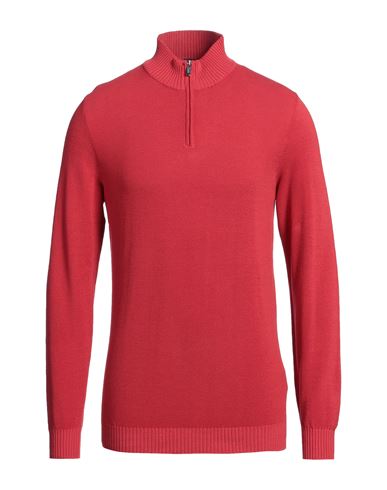 Fedeli Man Turtleneck Red Size 40 Cotton In Red