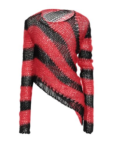 QUIRA QUIRA WOMAN SWEATER RED SIZE L COTTON, MOHAIR WOOL, WOOL, POLYAMIDE 