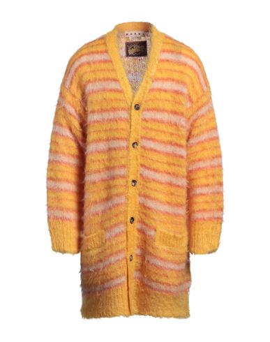MARNI MARNI MAN CARDIGAN APRICOT SIZE 40 MOHAIR WOOL, POLYAMIDE 