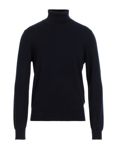 Gran Sasso Man Turtleneck Midnight Blue Size 38 Cashmere In Blue