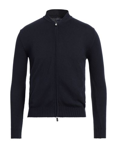 Fedeli Man Cardigan Blue Size 40 Cotton, Polyester In Blue