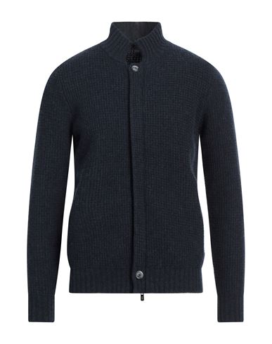 Fedeli Man Cardigan Midnight Blue Size 40 Wool, Cashmere