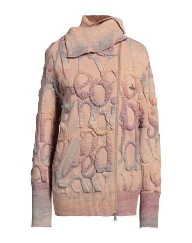 Vivienne Westwood Woman Cardigan Beige Size L/xl Acrylic, Wool, Polypropylene, Virgin Wool, Polyamid In Beige