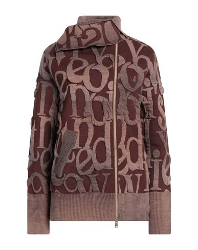 Vivienne Westwood Woman Cardigan Brown Size S/m Acrylic, Wool, Polypropylene, Virgin Wool, Polyamide