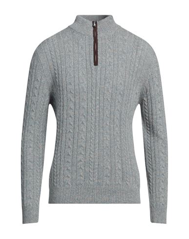 Fedeli Man Turtleneck Azure Size 40 Alpaca Wool, Virgin Wool, Polyester, Polyurethane In Blue