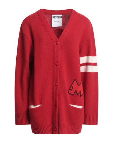 Moschino Woman Cardigan Red Size M Virgin Wool