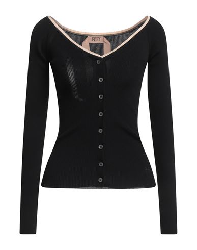 Shop N°21 Woman Cardigan Black Size 6 Viscose, Polyamide