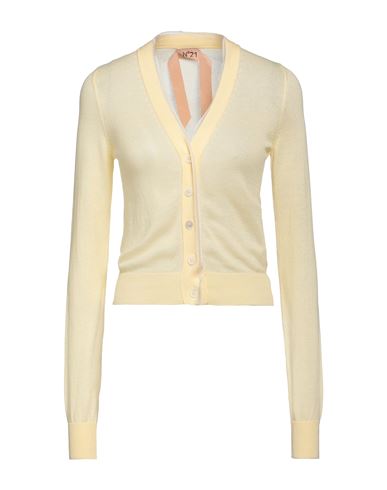 N°21 Woman Cardigan Yellow Size 6 Cotton In Yellow