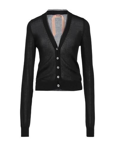 N°21 Woman Cardigan Black Size 8 Cotton In Black