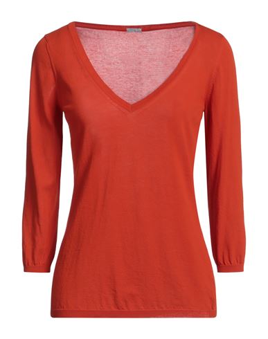 Malo Woman Sweater Orange Size 8 Cotton