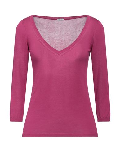 Malo Woman Sweater Garnet Size 10 Cotton In Red