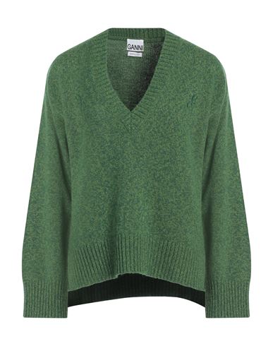 Ganni Woman Sweater Green Size Xxs/xs Recycled Wool, Polyamide