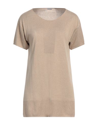 Malo Woman Sweater Sand Size 10 Silk, Linen In Beige