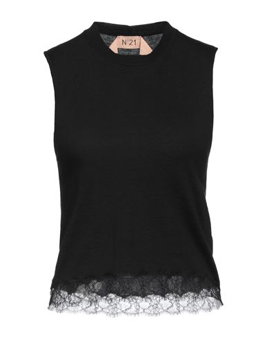 Shop N°21 Woman Sweater Black Size 10 Cotton, Polyamide, Viscose