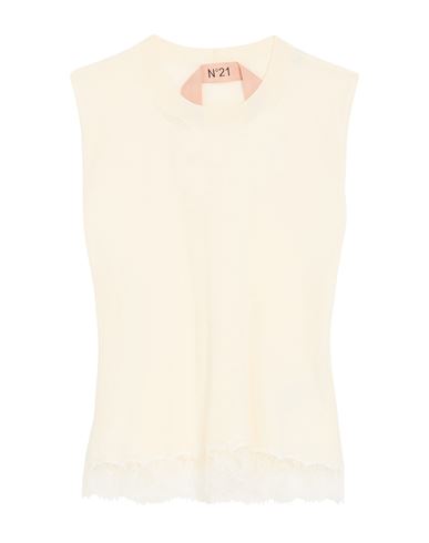 Shop N°21 Woman Sweater Cream Size 8 Cotton, Polyamide, Viscose In White