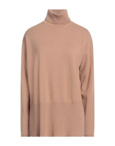 Fedeli Woman Turtleneck Camel Size 6 Cashmere In Brown