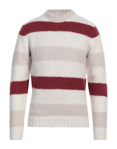 Eleventy Man Sweater Cream Size M Cashmere, Alpaca Wool, Silk In Multi