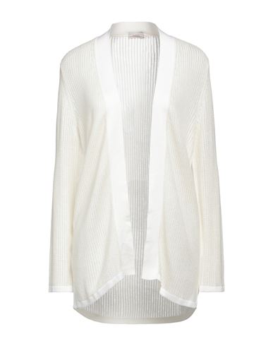 Agnona Woman Cardigan Off White Size M Cashmere, Silk In Off White