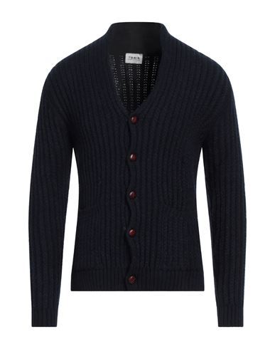 Berna Man Cardigan Midnight Blue Size M Polyamide, Viscose