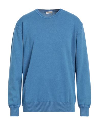 Cashmere Company Man Sweater Light Blue Size 48 Cotton, Linen