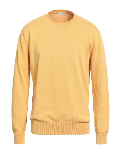 Cashmere Company Man Sweater Marigold Size 44 Cotton, Linen In Yellow