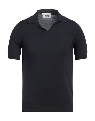 Alpha Studio Man Sweater Midnight Blue Size 48 Cotton