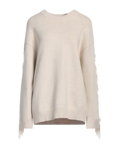 Nanushka Woman Sweater Cream Size M Cotton, Linen, Polyester In Neutral