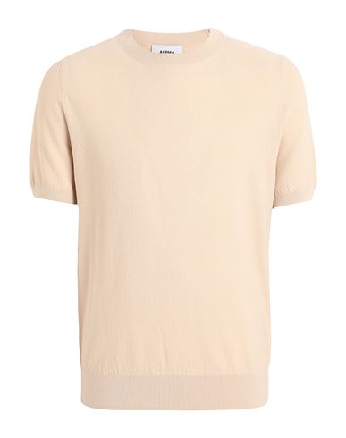 Alpha Studio Man Sweater Beige Size 40 Cotton