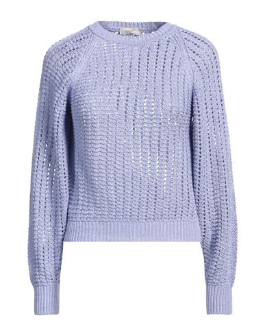 Agnona Woman Sweater Lilac Size M Cotton, Silk In Purple