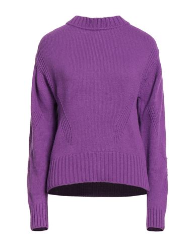 Croche Crochè Woman Sweater Purple Size S Polyamide, Viscose, Wool, Cashmere In Purple