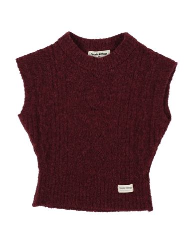 Tocoto Vintage Babies'  Toddler Girl Sweater Burgundy Size 4 Polyacrylic, Polyamide, Viscose, Wool, Elastane In Red