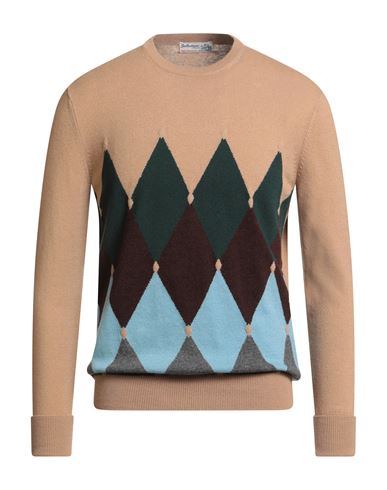Ballantyne Of Peebles Man Sweater Camel Size 44 Cashmere In Sand