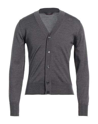 K-way Man Cardigan Lead Size S Virgin Wool In Grey