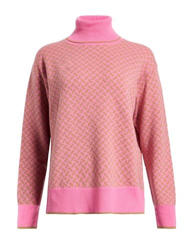 Drumohr Woman Turtleneck Pink Size M Cashmere In Pink