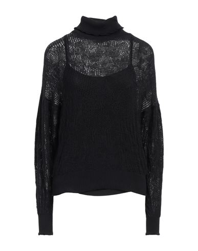 Twinset Woman Turtleneck Black Size M Polyamide, Acrylic, Alpaca Wool In Black