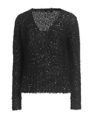 Fabiana Filippi Woman Sweater Black Size 14 Mohair Wool, Polyamide, Polyester In Black