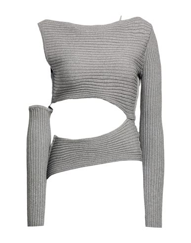 Andreädamo Andreādamo Woman Sweater Lead Size M Viscose, Polyester, Polyamide, Elastane In Grey