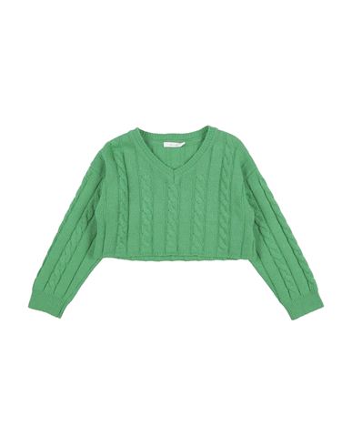 U+é Babies'  Toddler Girl Sweater Green Size 3 Viscose, Merino Wool, Polyamide, Cashmere