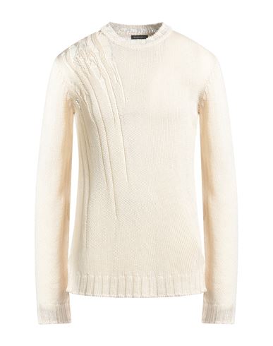 Ann Demeulemeester Man Sweater Ivory Size L Linen, Silk In White