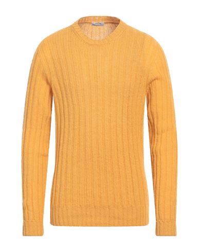 Man Sweater Ocher Size L Cotton, Wool, Cashmere