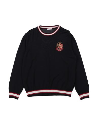 Dolce & Gabbana Babies'  Toddler Boy Sweater Midnight Blue Size 3 Virgin Wool, Polyester, Viscose